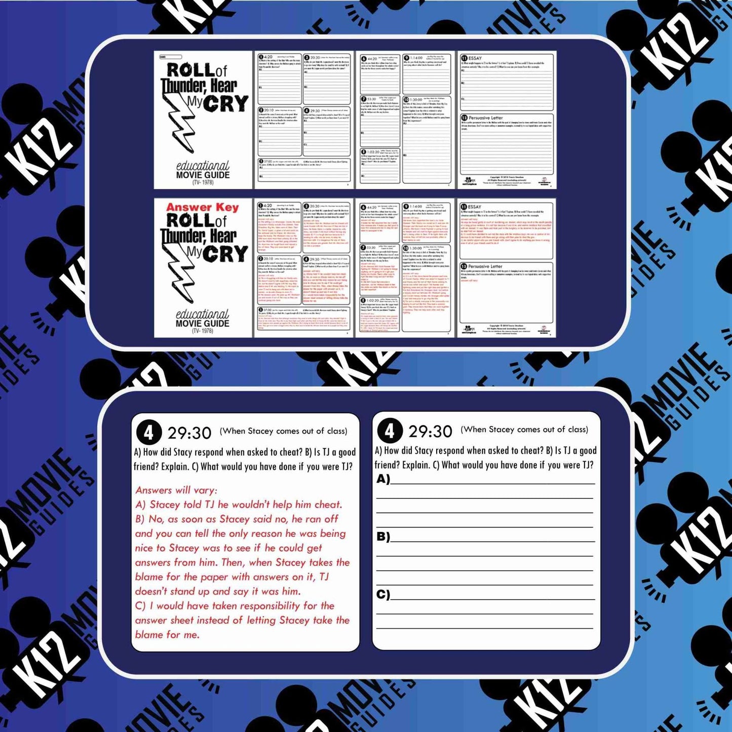 Roll of Thunder, Hear My Cry Movie Guide | Questions | Worksheet (TV - 1978) Sample