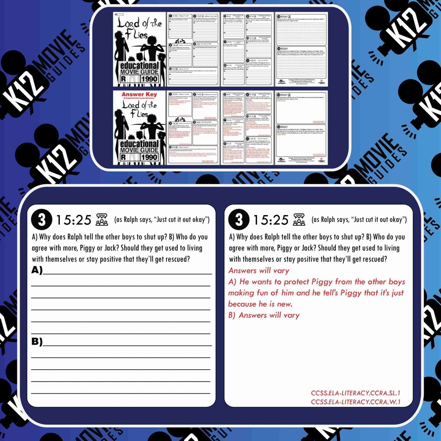 Lord of the Flies Movie Guide | Questions | Worksheet (R - 1990) Free Sample