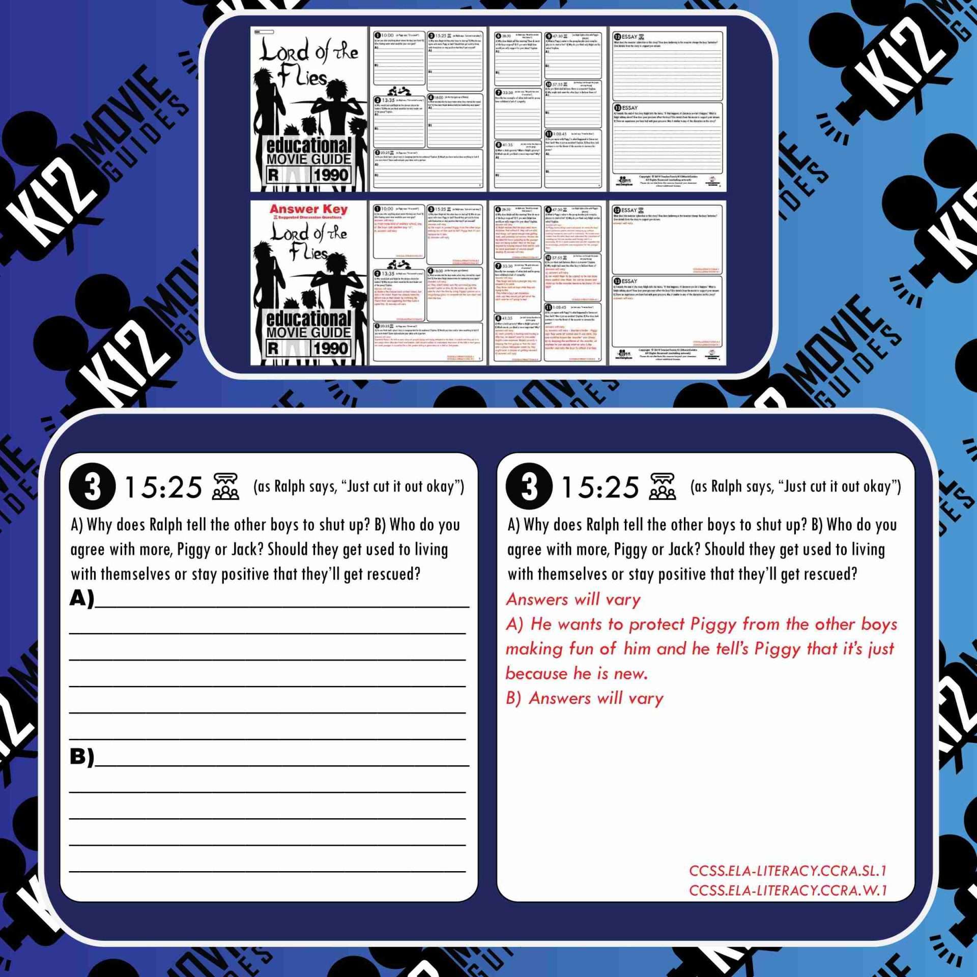 Lord of the Flies Movie Guide | Questions | Worksheet (R - 1990) Free Sample