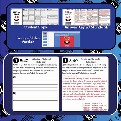 The Super Mario Bros. Movie Guide | Worksheet | Questions (PG - 2023) Sample