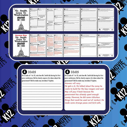 Mr. Smith Goes to Washington Movie Guide | Questions | Worksheet (1939) Sample