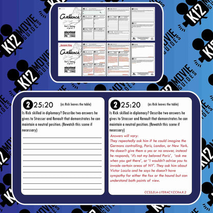 Casablanca Movie Guide | Worksheet | Questions | Google Slides (PG - 1942) Sample
