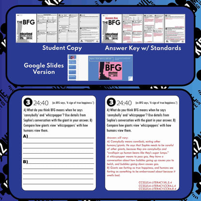 The BFG Movie Guide | Questions | Worksheet | Google Slides (PG - 2016) Sample