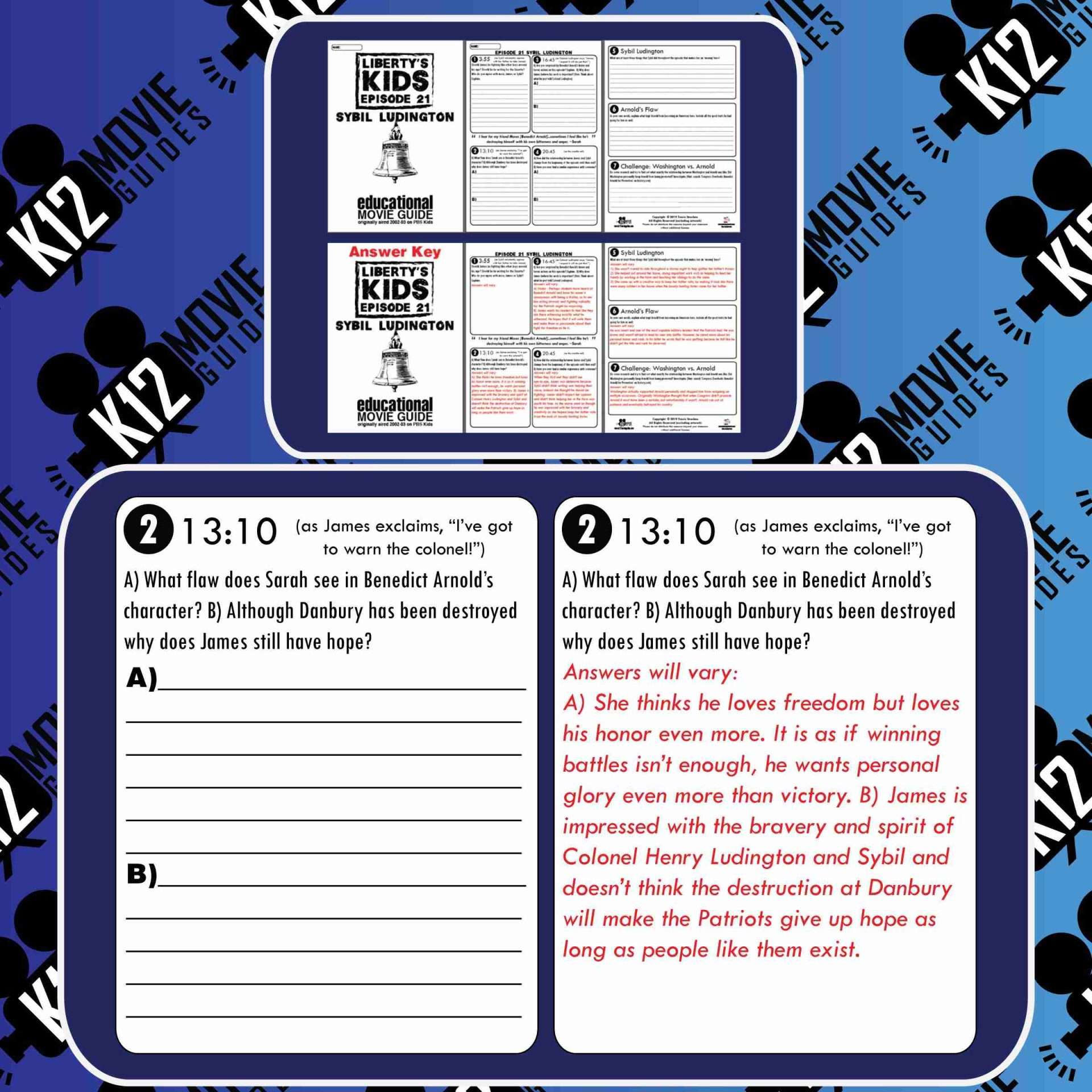 Liberty's Kids | Sybil Ludington Episode 21 (E21) - Movie Guide | Worksheet Free Sample