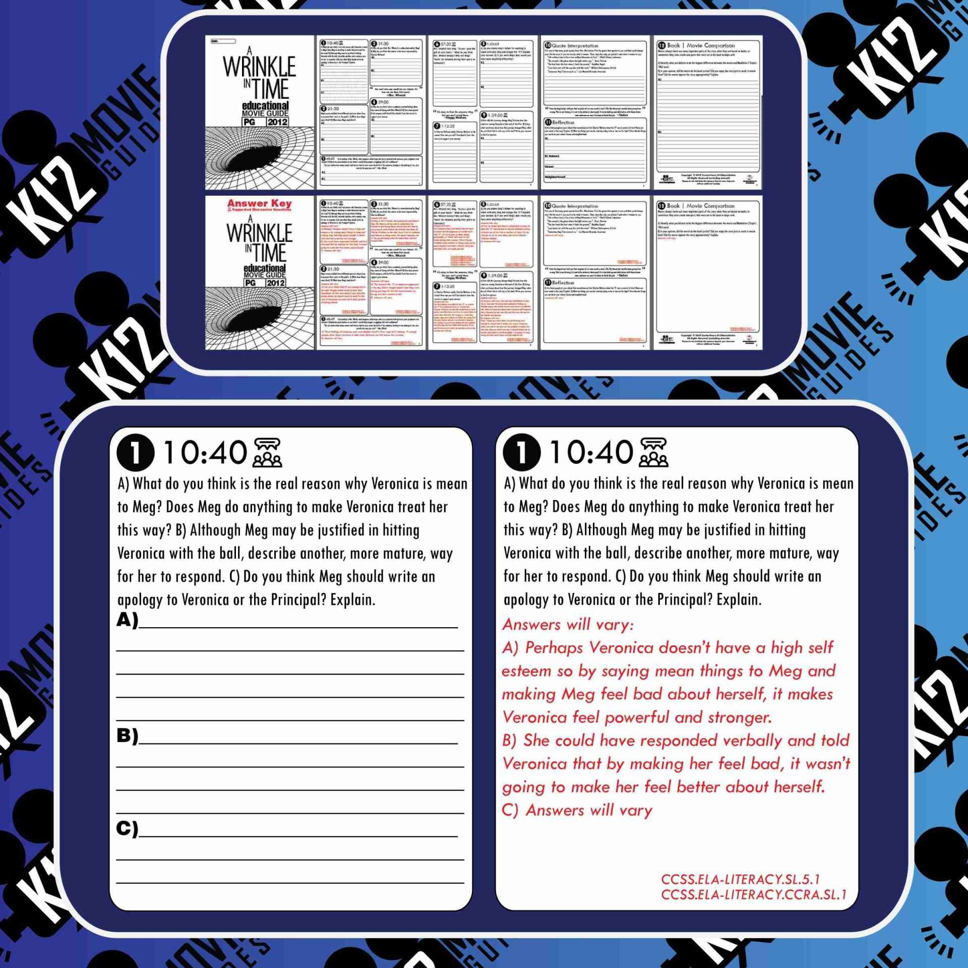 A Wrinkle in Time Movie Guide | Questions | Worksheet | Google Form (PG - 2018) Free Sample