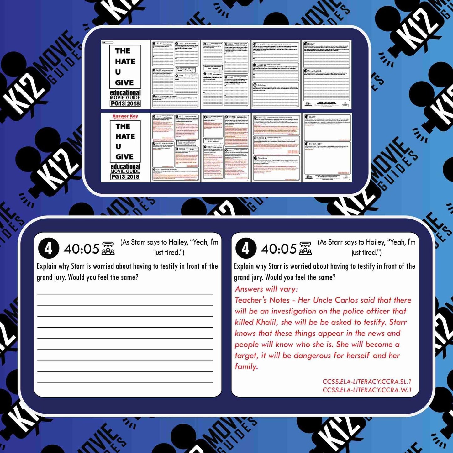 The Hate U Give Movie Guide | Worksheet (PG13 - 2018) Free Questions