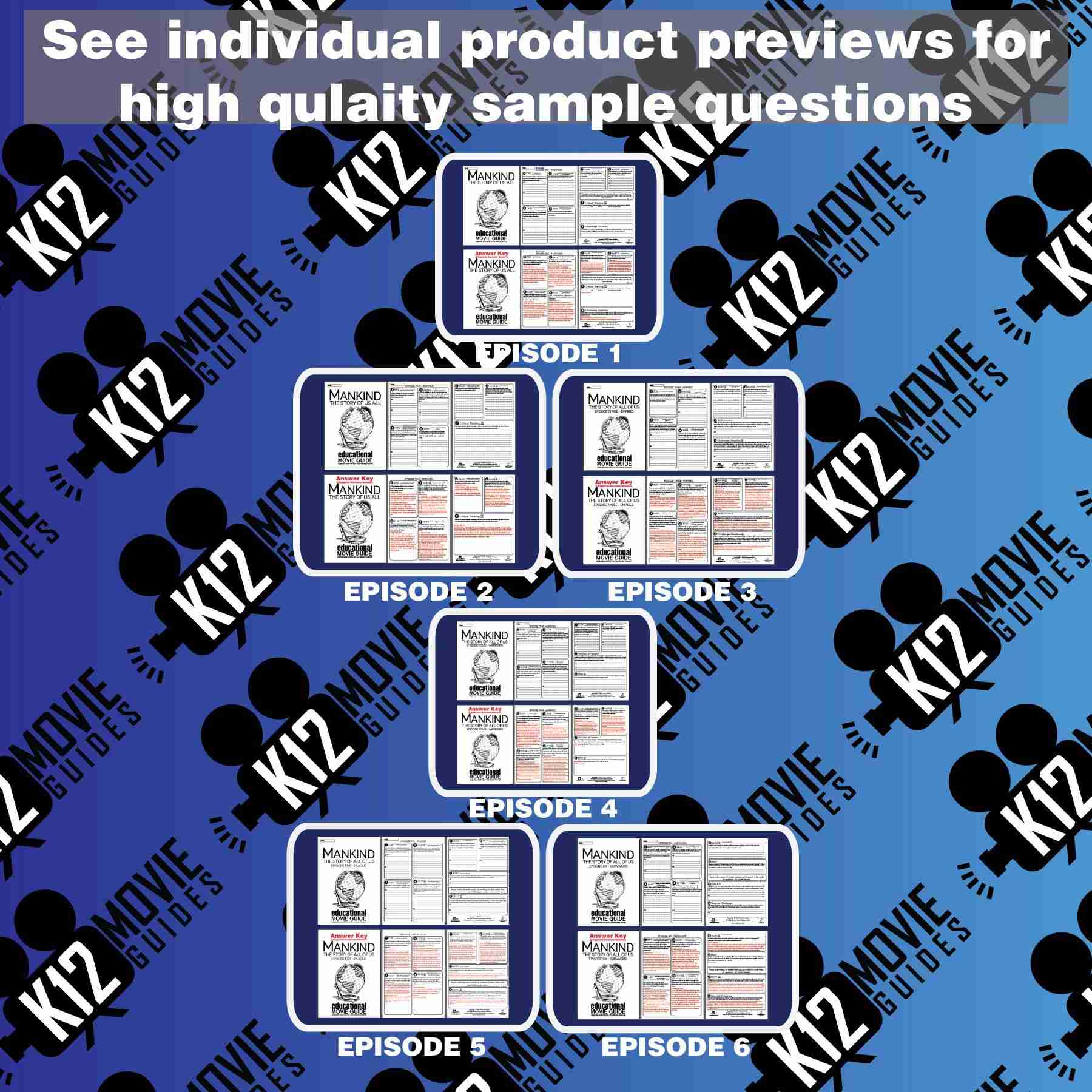 Mankind the Story of All of Us (E01 - E12) Bundled Movie Guides SAVE 50% Free Sample