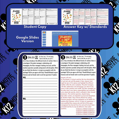 Flamin' Hot Movie Guide | Worksheet | Questions (PG13 - 2023) Sample