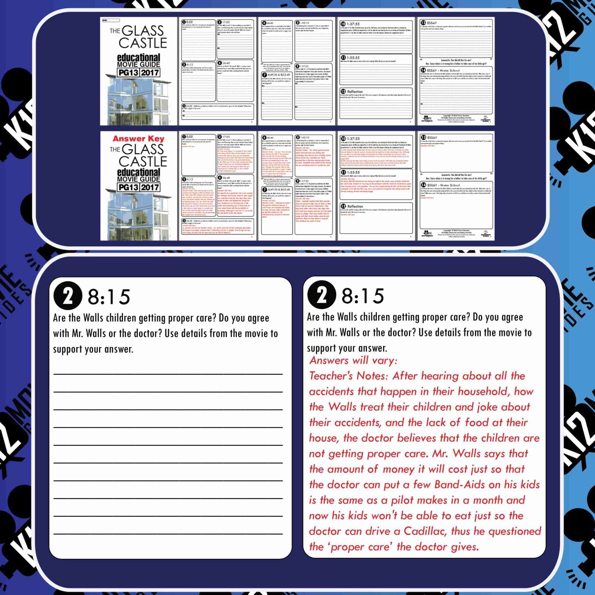 The Glass Castle Movie Guide | Questions | Worksheet (PG13 - 2017) Sample