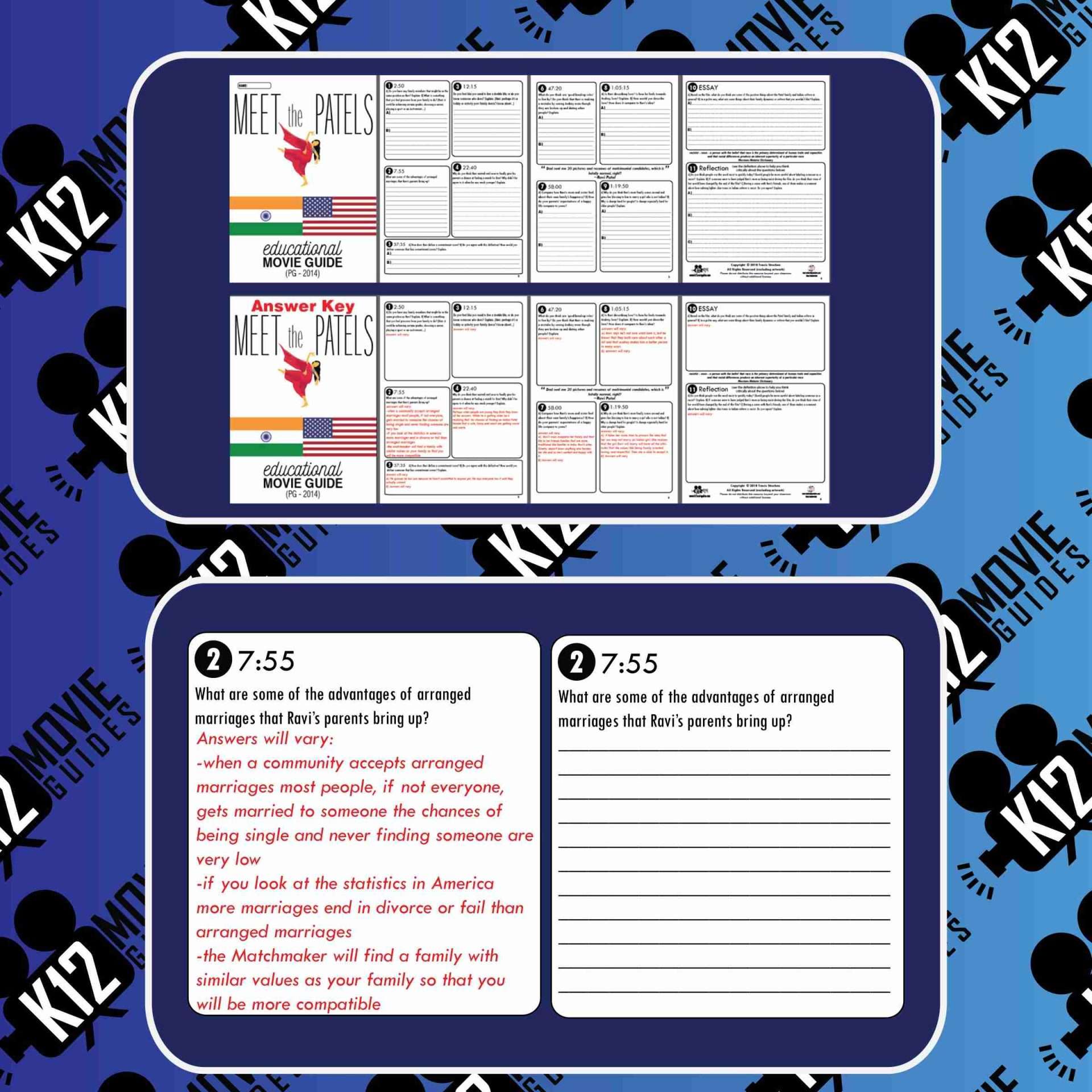 Meet the Patels Movie Guide | Questions | Worksheet (PG - 2014) Sample