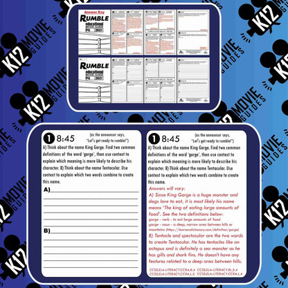 Rumble Movie Guide | Worksheet | Questions | Google Slides (PG - 2021) Sample