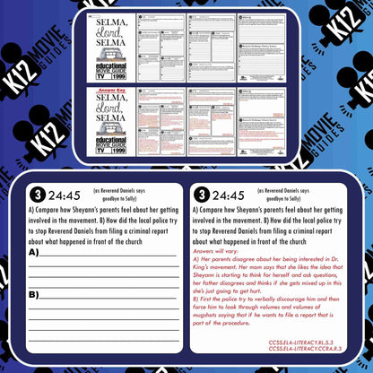 Selma, Lord, Selma Movie Guide | Worksheet | Questions | Google Classroom (TV - 1999) Sample