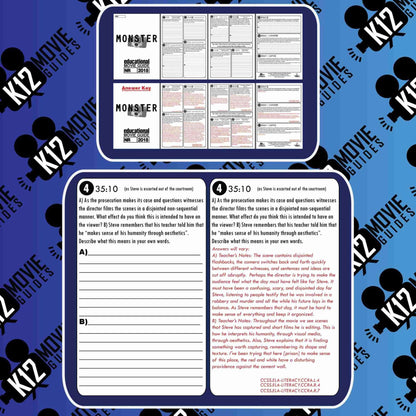 Monster Movie Guide | Worksheet | Questions | Google Slides (NR - 2018) Sample