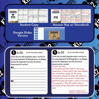 Chupa Movie Guide (PG - 2023) Worksheet | Questions | El Chupacabras | Sample
