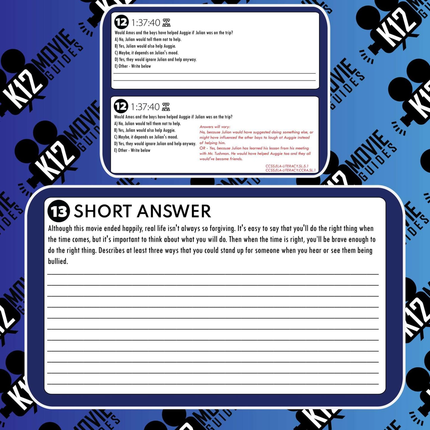 Wonder Movie Guide Substitute Version (PG - 2017) Sample