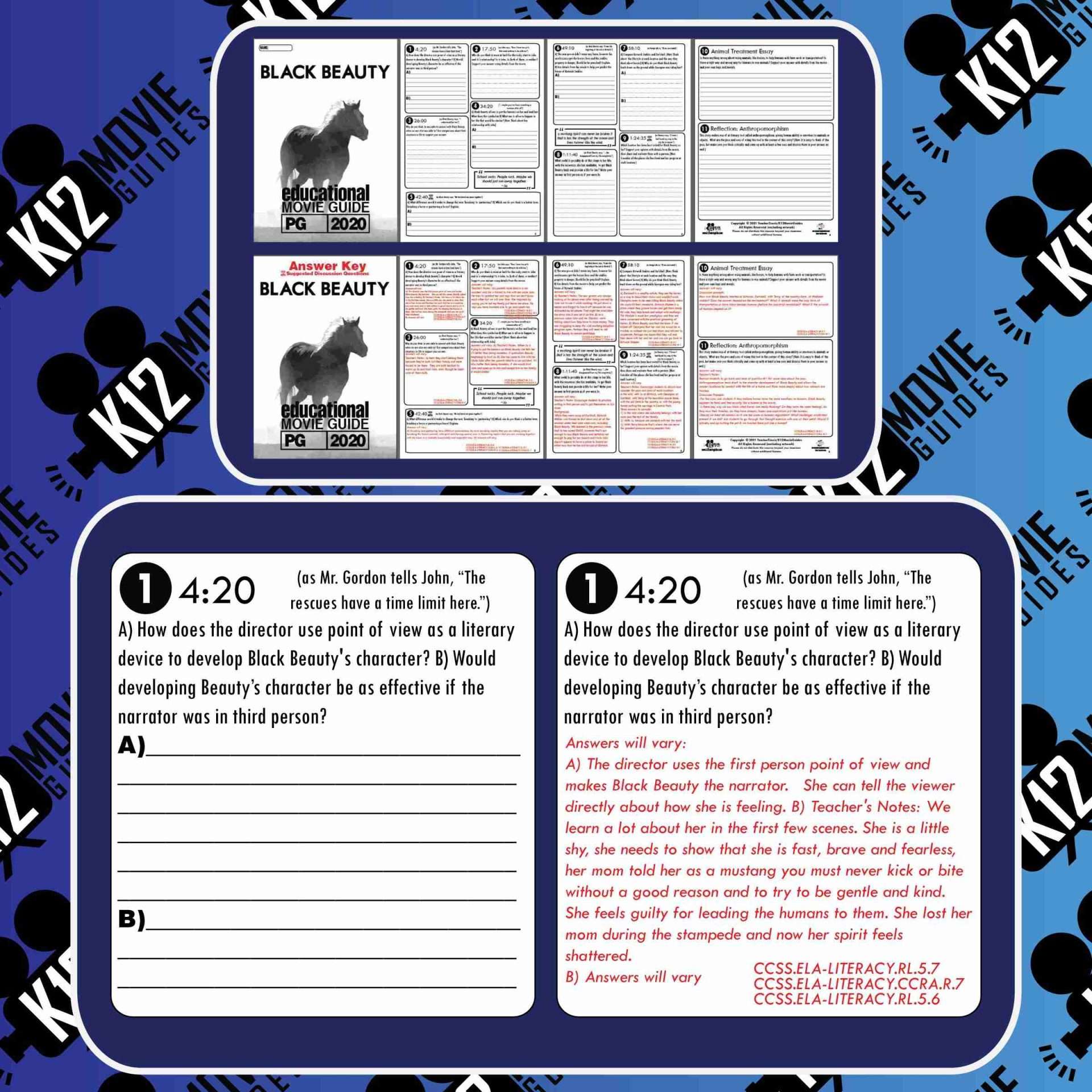 Black Beauty Movie Guide | Worksheet | Questions | Google Form (PG - 2020) Free Sample