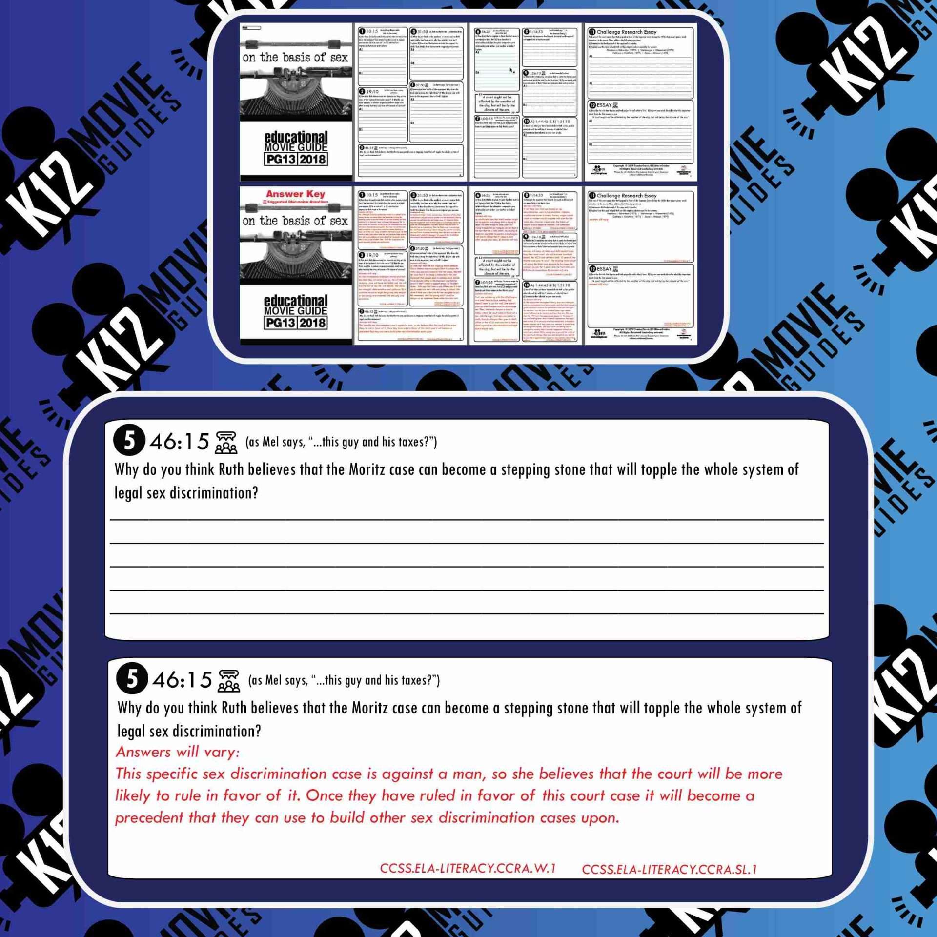 On the Basis of Sex Movie Guide | Questions | Worksheet (PG - 2018) Free Sample