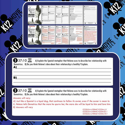 A Midsummer Night's Dream Movie Guide | Questions | Worksheet (PG13 - 1999) Sample