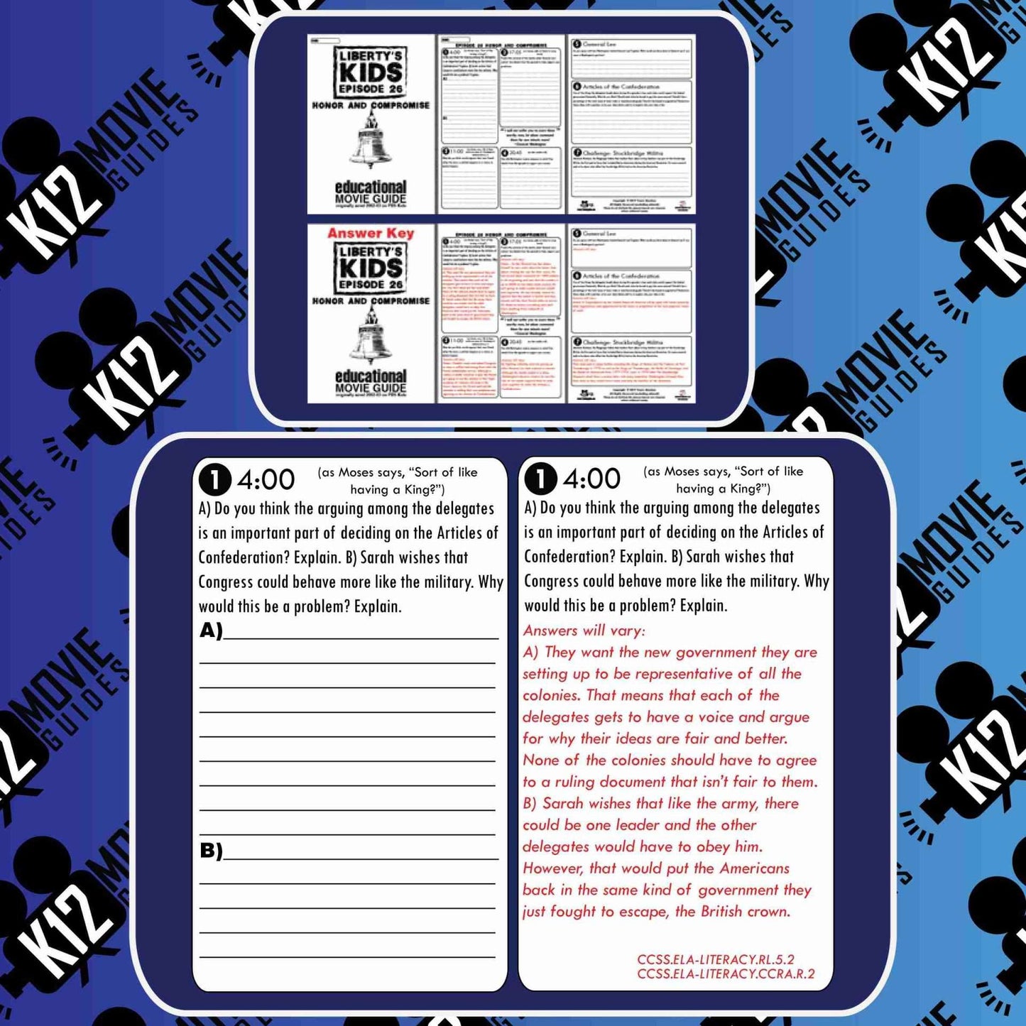 Liberty's Kids | Honor and Compromise Episode 26 (E26) - Movie Guide | Worksheet Free Sample