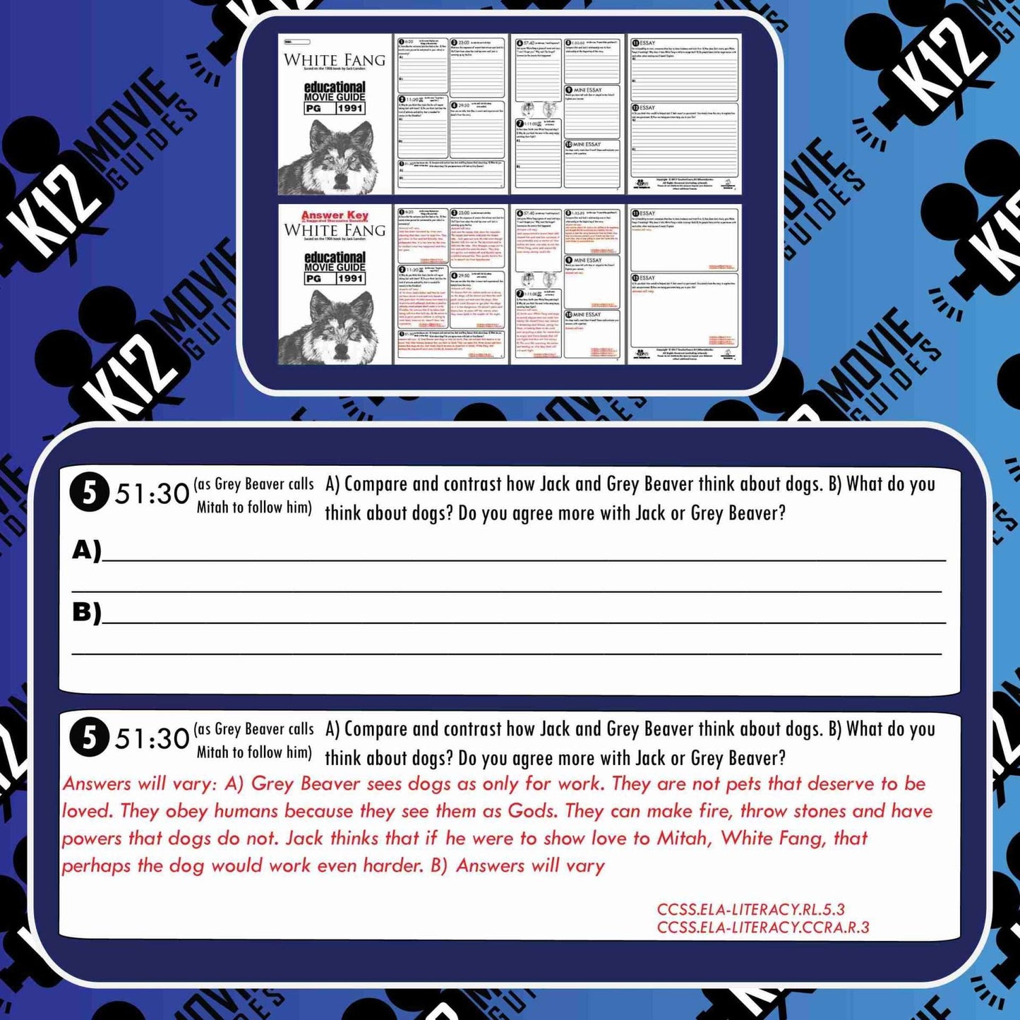 White Fang Movie Guide | Questions | Worksheet | Google Forms (PG - 1991) Free Sample
