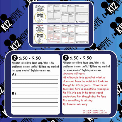 The Nightmare Before Christmas Movie Guide | Questions | Worksheet (PG - 1993) Free Sample