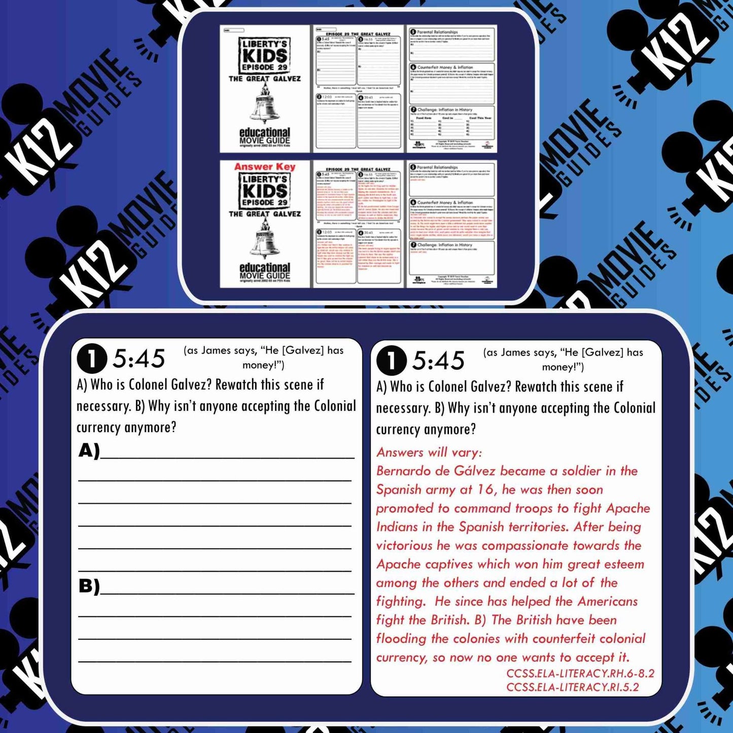 Liberty's Kids | The Great Galvez Episode 29 (E29) - Movie Guide | Worksheet Free Sample