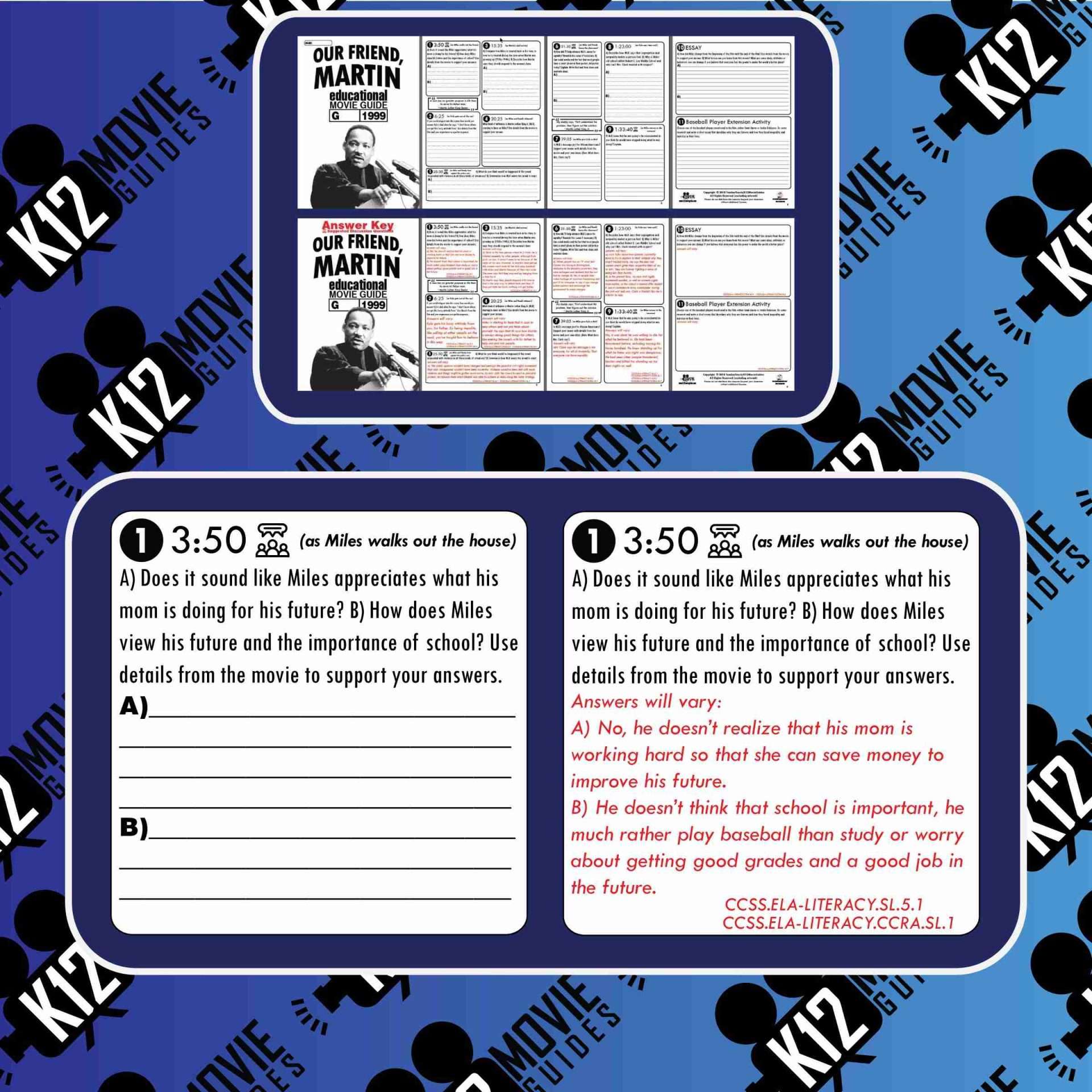 Our Friend, Martin Movie Guide | Questions | Worksheet (G - 1999) Free Sample