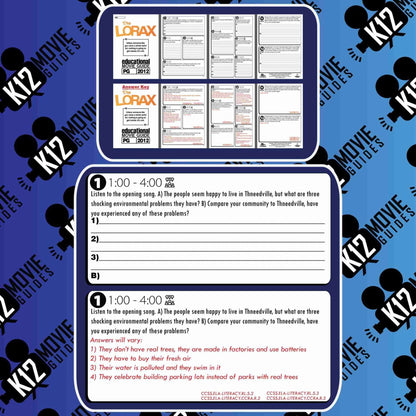 The Lorax Movie Guide | Questions | Worksheet | Google Formats (PG - 2012) Sample