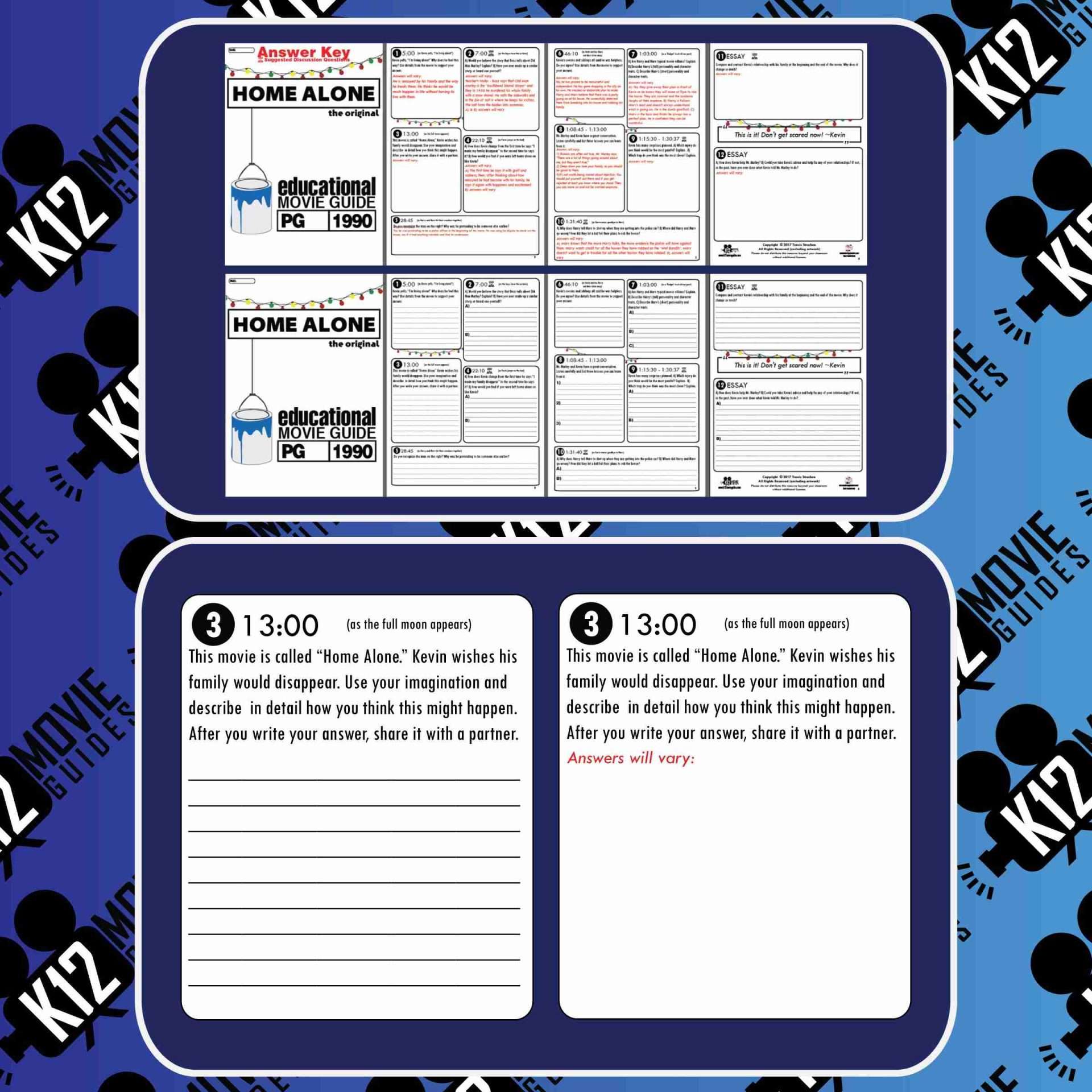 Home Alone Movie Guide | Questions | Worksheet (PG - 1990) Sample