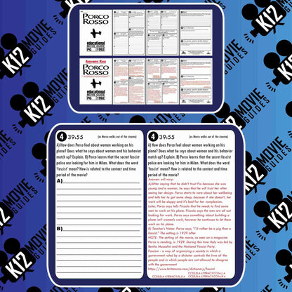 Porco Rosso Movie Guide | Worksheet | Questions | Google Slides (PG - 1992) Sample