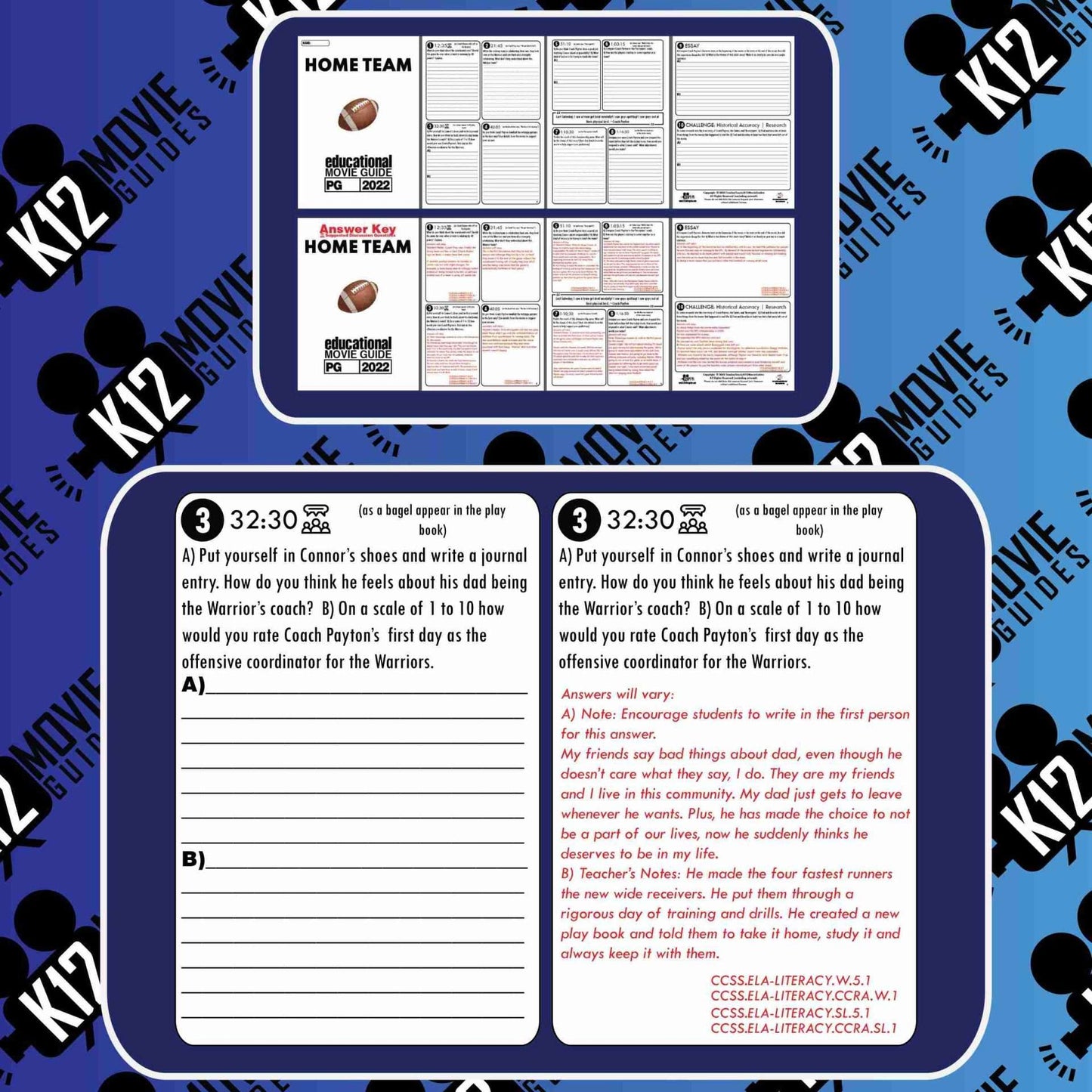 Home Team Movie Guide | Worksheet | Google Slides (PG - 2022) | Sample