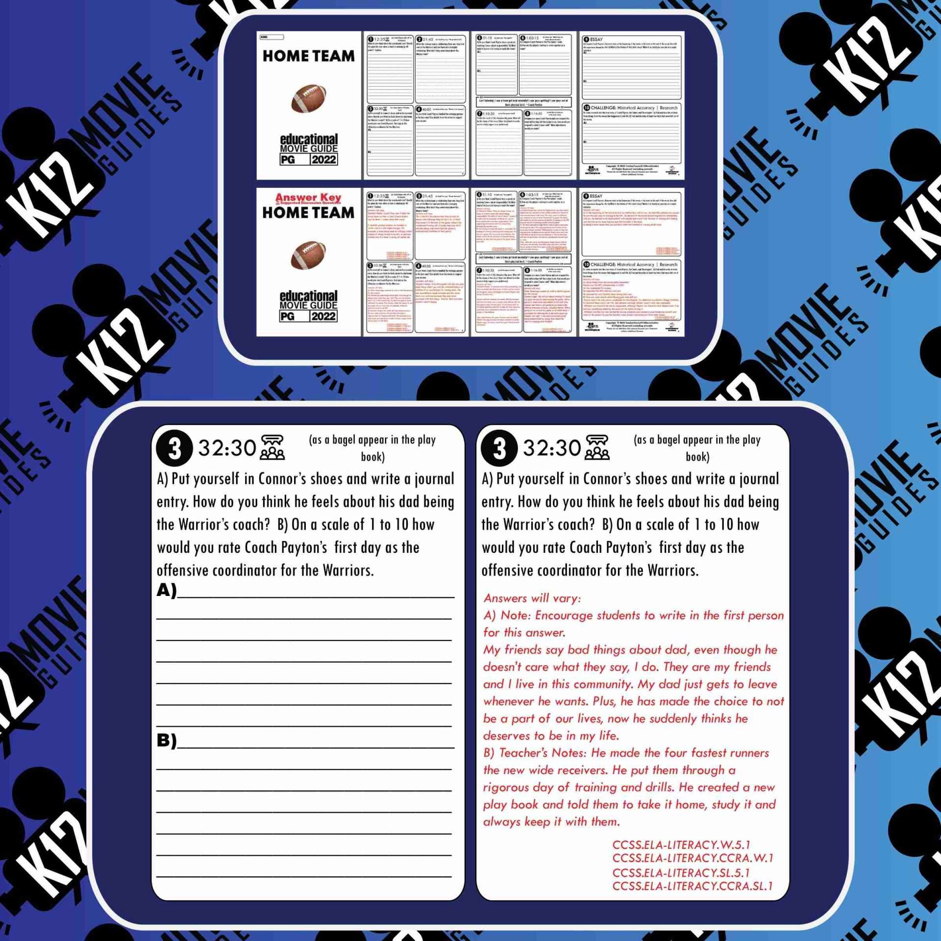 Home Team Movie Guide | Worksheet | Google Slides (PG - 2022) | Sample