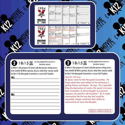 1984 Movie Viewing Guide | Questions | Worksheet | Google Form (R - 1984) Free Sample