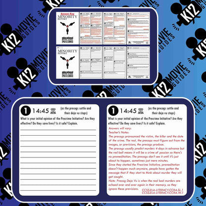 Minority Report Movie Guide | Worksheet | Questions | Google Slides (PG13 - 2002) Sample