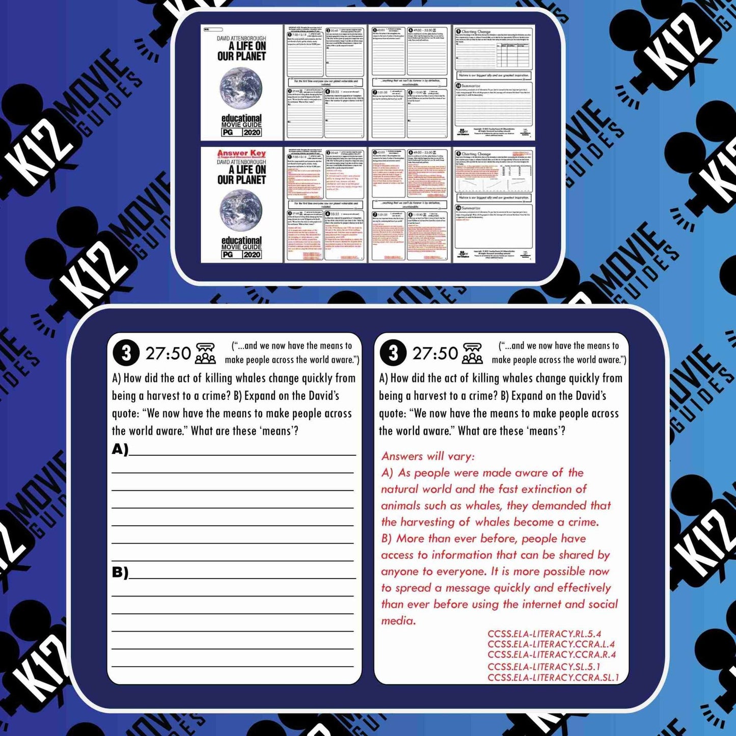 David Attenborough: A Life on Our Planet Movie Guide | Worksheet (PG - 2020) Free Sample
