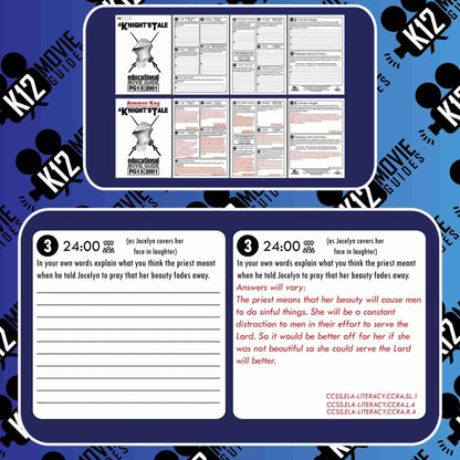 A Knight's Tale Movie Guide | Questions | Worksheet | Google Form (PG13 - 2001) Free Sample