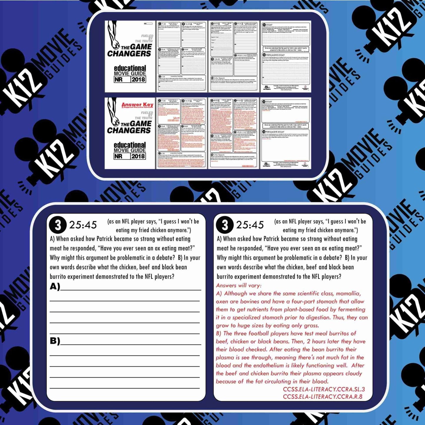 The Game Changers Documentary Movie Guide | Questions | Worksheet (2018) Free Sample