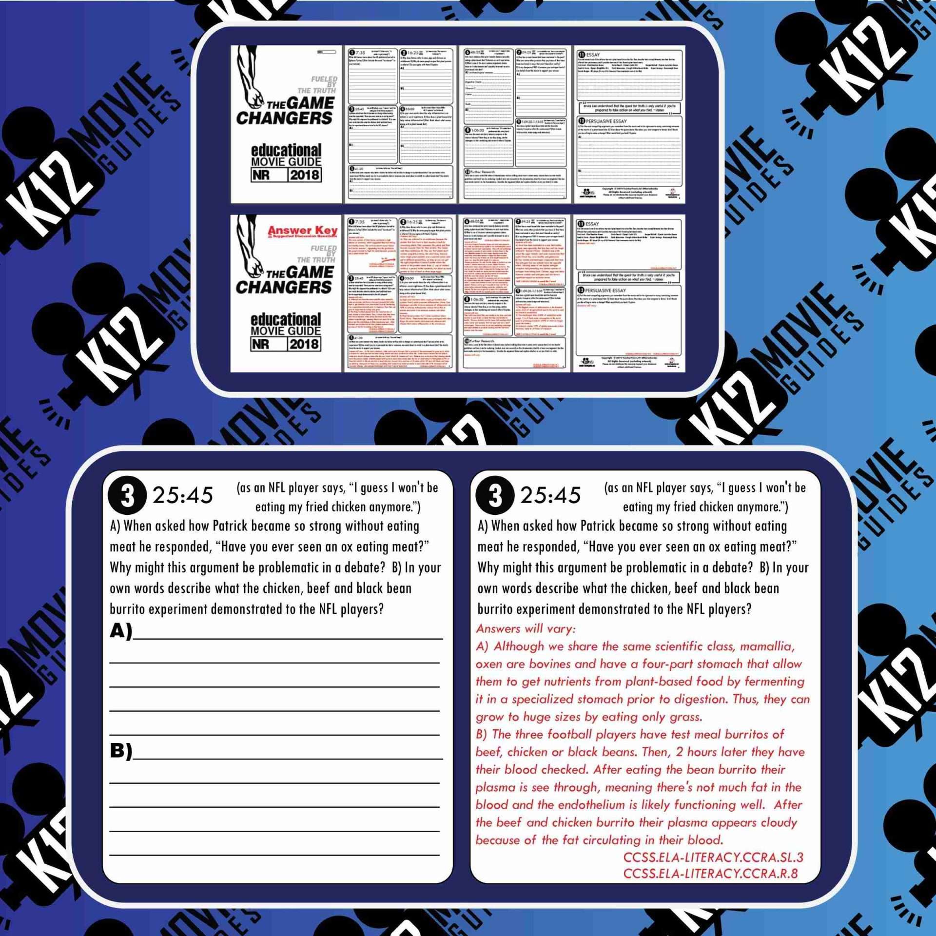 The Game Changers Documentary Movie Guide | Questions | Worksheet (2018) Free Sample