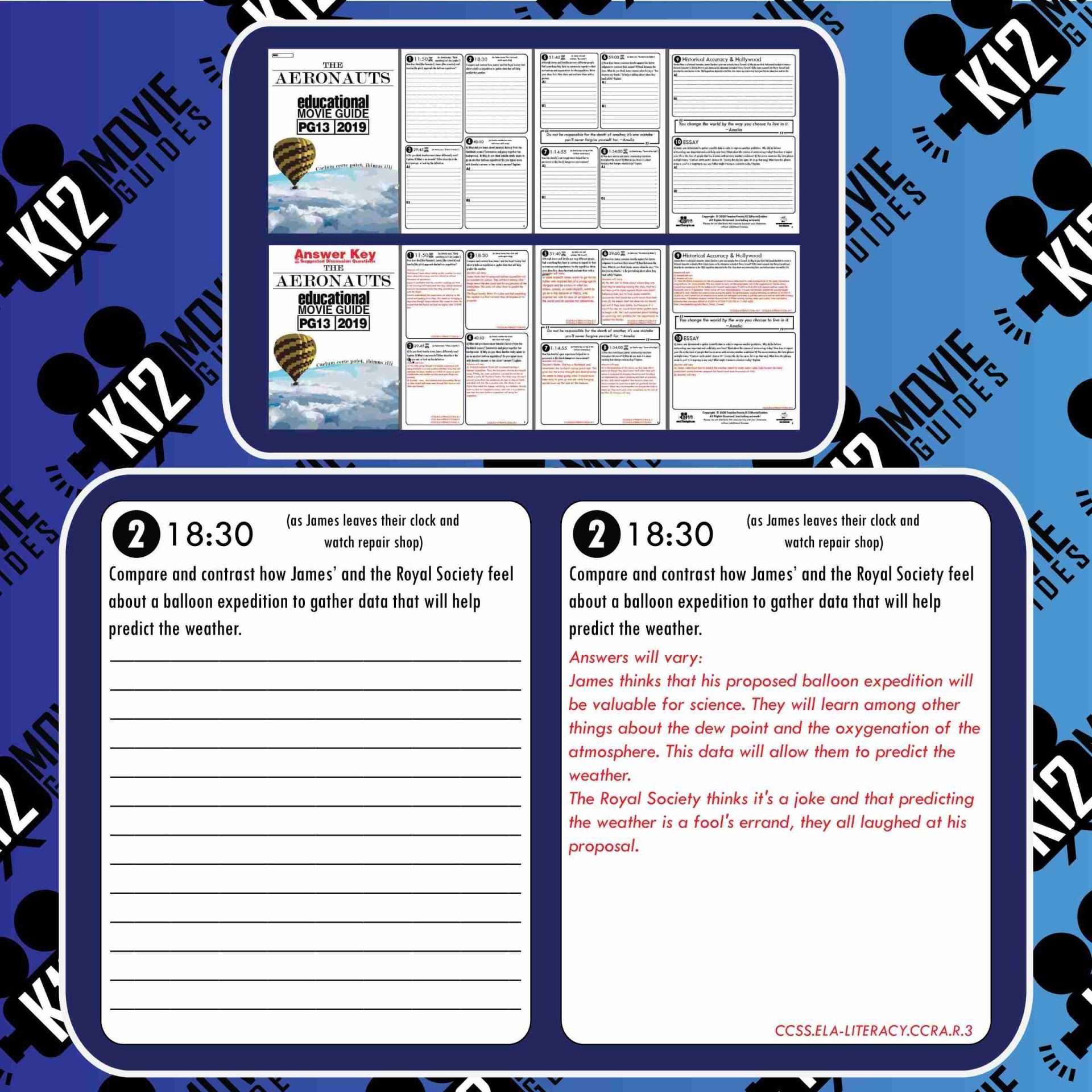 The Aeronauts Movie Guide | Questions | Worksheet (PG13 - 2019) Free Sample