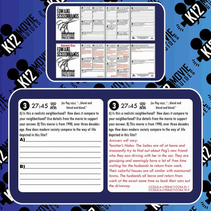 Edward Scissorhands Movie Guide | Questions | Worksheet | Google (PG13 - 1990) Free Sample