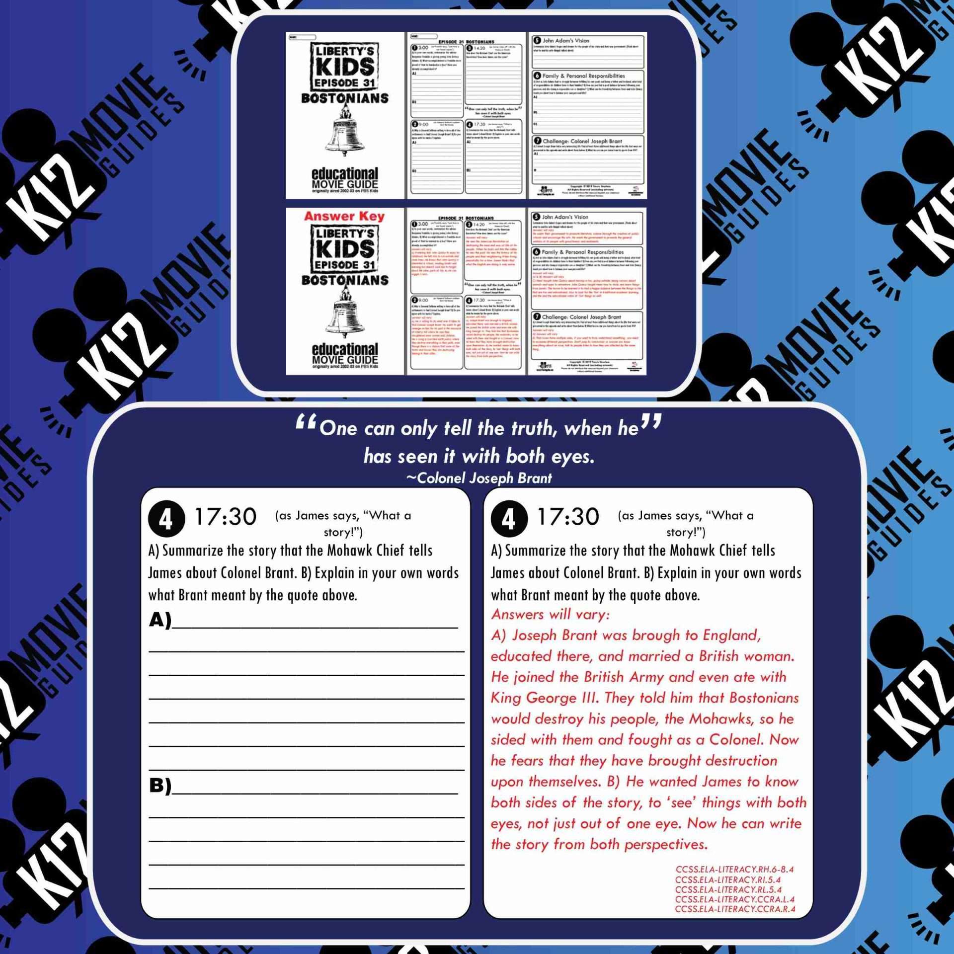 Liberty's Kids | Bostonians Episode 31 (E31) - Movie Guide | Worksheet | Google Free Sample