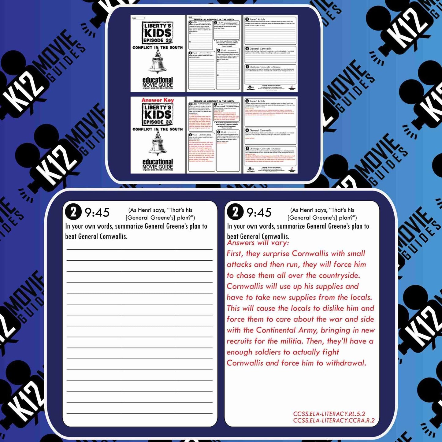 Liberty's Kids | Conflict in the South Episode 33 (E33) Movie Guide | Worksheet Free Sample