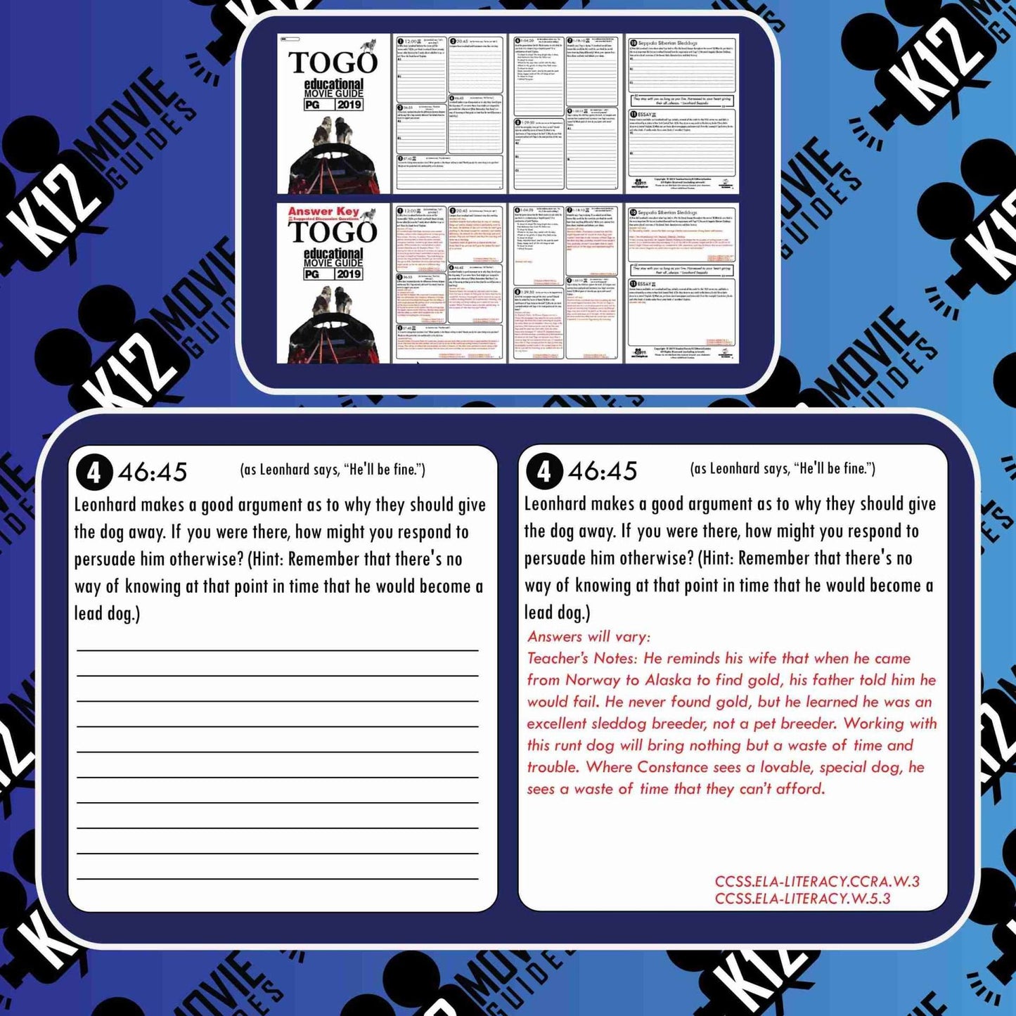 Togo Movie Guide | Questions | Worksheet (PG - 2019) Free Sample
