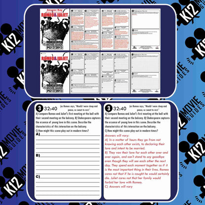 Romeo and Juliet Movie Guide | Questions | Worksheet (PG13 - 2013) Free Sample