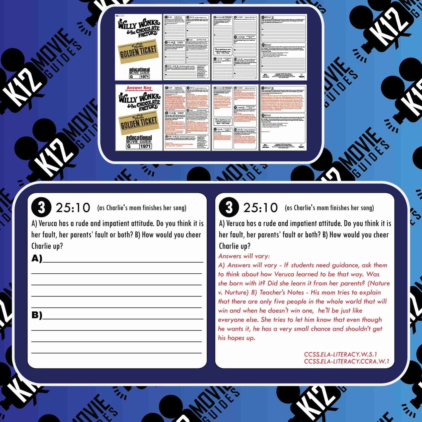 Willy Wonka & the Chocolate Factory Movie Guide | Questions |Worksheet(G - 1971) Free Sample