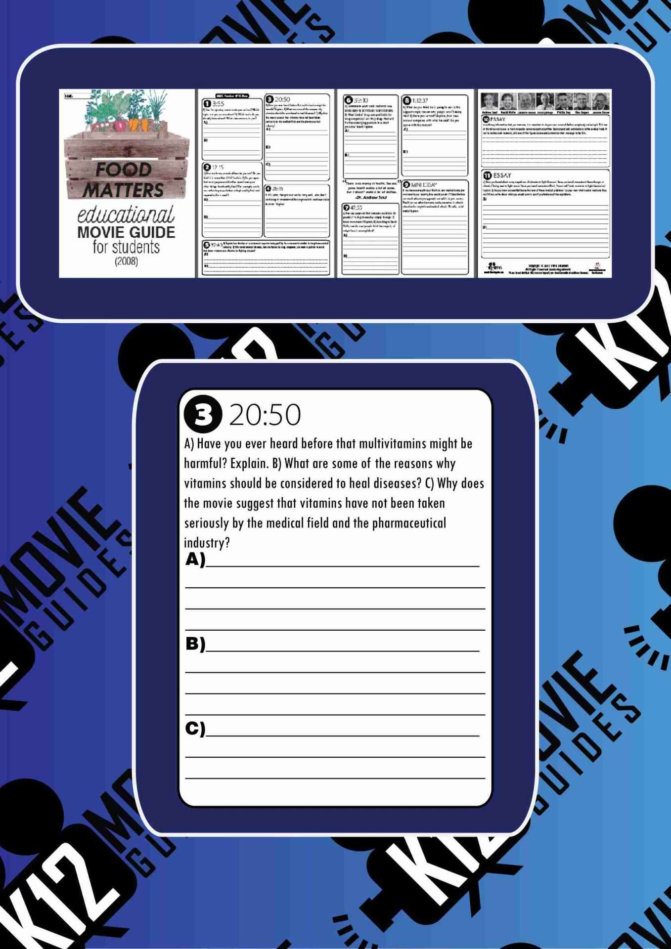 Food Matters Movie Guide (2008) Questions Sample