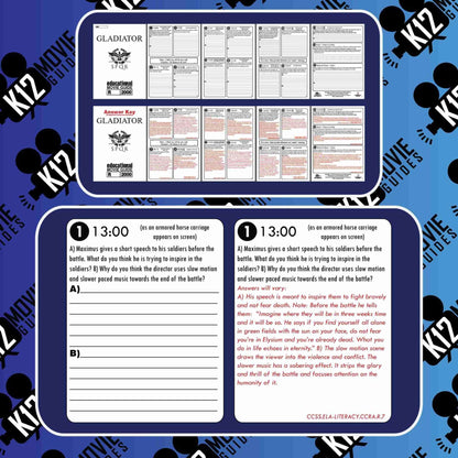 Gladiator Movie Guide | Worksheet | Google Slides (R - 2000) | Sample