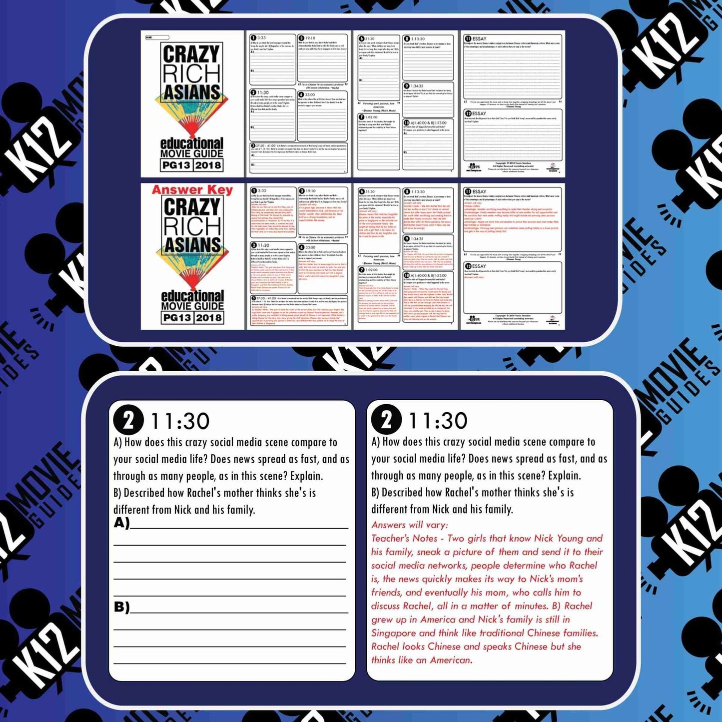 Crazy Rich Asians Movie Guide | Questions | Worksheet (PG13 - 2018) Sample
