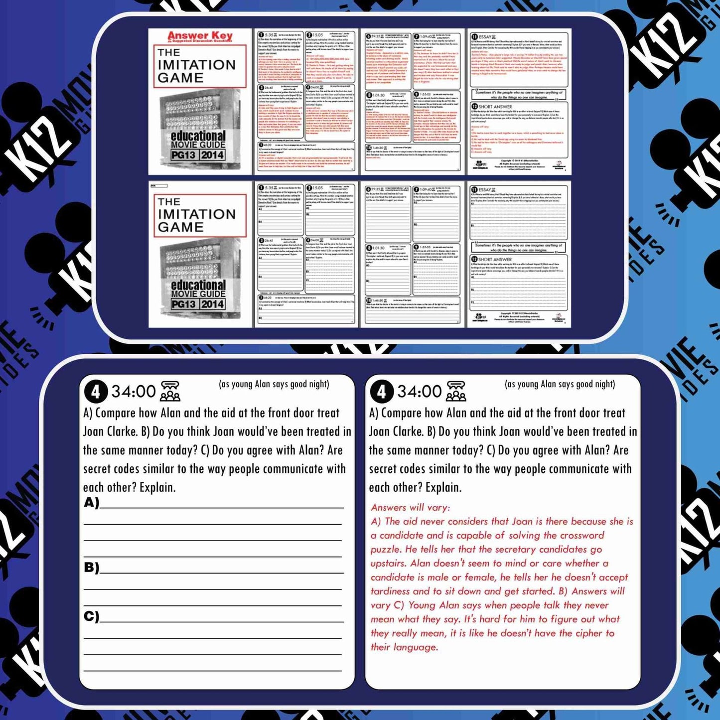 The Imitation Game Movie Guide | Questions (PG13 - 2014) Free Sample Questions