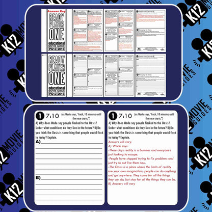 Ready Player One Movie Guide | Questions | Worksheet (PG13 - 2018) Free Sample